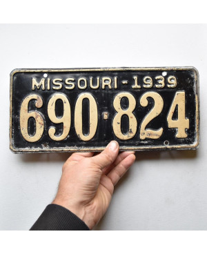 Americká SPZ Missouri 1939 Black 690-824