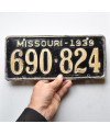 Americká SPZ Missouri 1939 Black 690-824