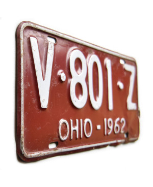 Americká SPZ Ohio 1962 Red V-801-Z