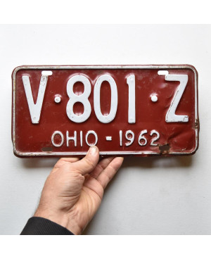 Americká SPZ Ohio 1962 Red V-801-Z