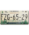 Mexická SPZ Durango Forest FZG-65-29