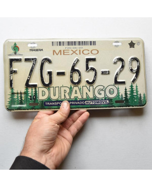 Mexická SPZ Durango Forest FZG-65-29