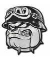 Moto nášivka Bulldog Helmet XXL na záda 28 cm x 25 cm