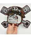 Moto nášivka Bulldog Pistons XXL na záda 29 cm x 22 cm