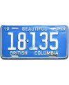Kanadská SPZ British Columbia 1969 Beautiful 18-135