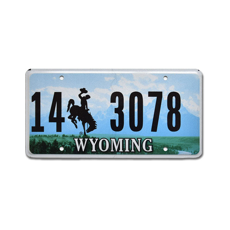 Americká SPZ Wyoming Green Landscape