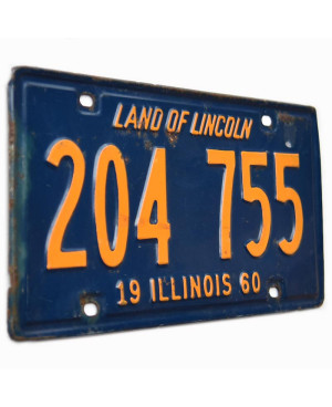 Americká SPZ Illinois 1960 Land of Lincoln 204 755