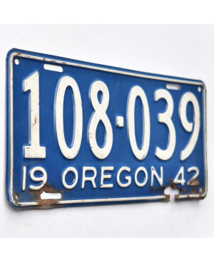 Americká SPZ Oregon 1942 Blue 108-039