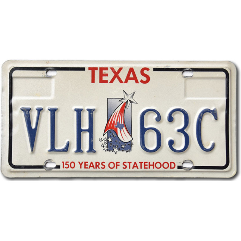Americká SPZ Texas Statehood VLH 63C