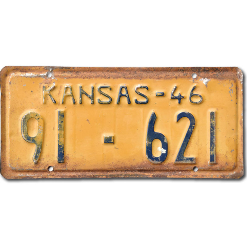 Americká SPZ Kansas 1946 Yellow 91-621