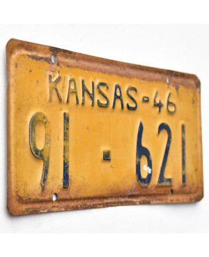 Americká SPZ Kansas 1946 Yellow 91-621