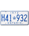Kanadská SPZ Ontario 1972 White H41 932
