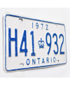 Kanadská SPZ Ontario 1972 White H41 932