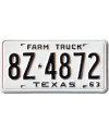 Americká SPZ Texas 1963 Farm Truck 8Z-4872