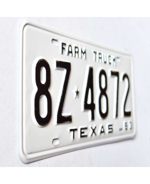 Americká SPZ Texas 1963 Farm Truck 8Z-4872