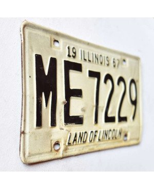 Americká SPZ Illinois 1967 Land of Lincoln ME 7229