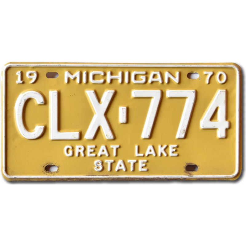 Americká SPZ Michigan 1970 Great Lake State CLX-774
