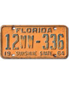 Americká SPZ Florida 1964 Orange 12WW-336