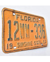 Americká SPZ Florida 1964 Orange 12WW-336