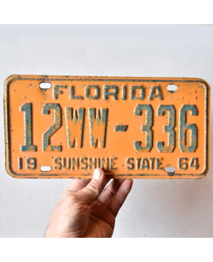 Americká SPZ Florida 1964 Orange 12WW-336