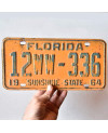 Americká SPZ Florida 1964 Orange 12WW-336