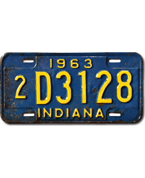 Americká SPZ Indiana 1963 Blue 2D3128
