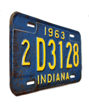 Americká SPZ Indiana 1963 Blue 2D3128