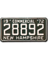 Americká SPZ New Hampshire 1972 Commercial 28892