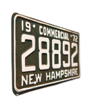 Americká SPZ New Hampshire 1972 Commercial 28892