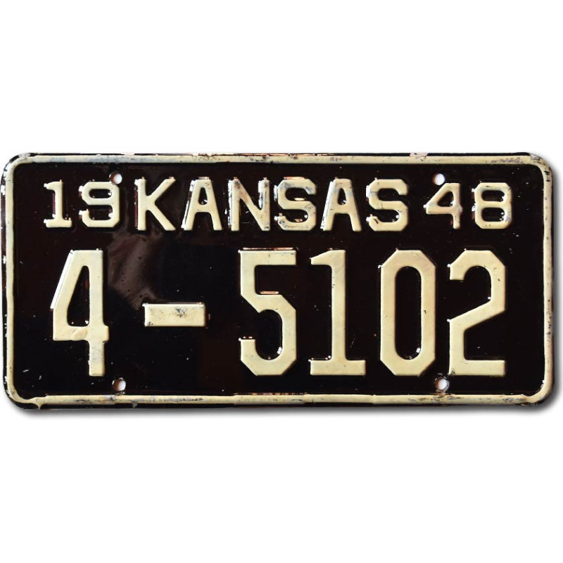 Americká SPZ Kansas 1948 Black 4-5102