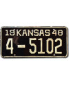 Americká SPZ Kansas 1948 Black 4-5102
