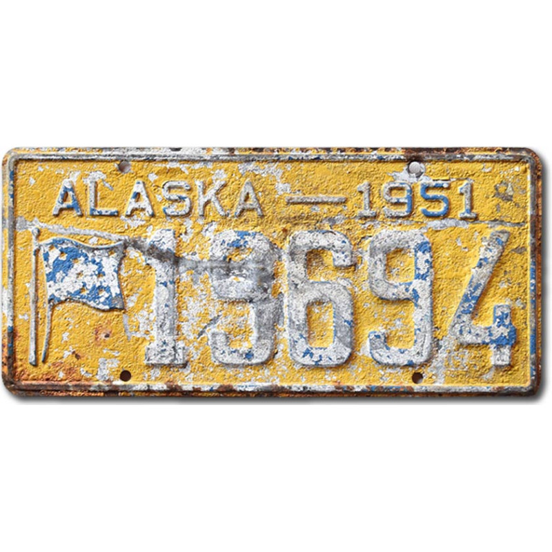 Americká SPZ Alaska 1951 Antique 19694