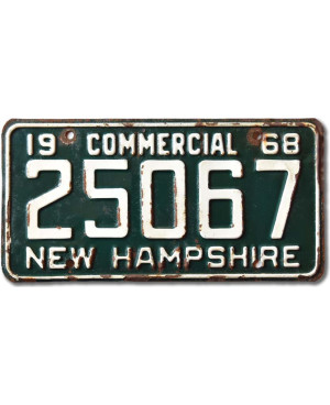 Americká SPZ New Hampshire 1968 Green 25067