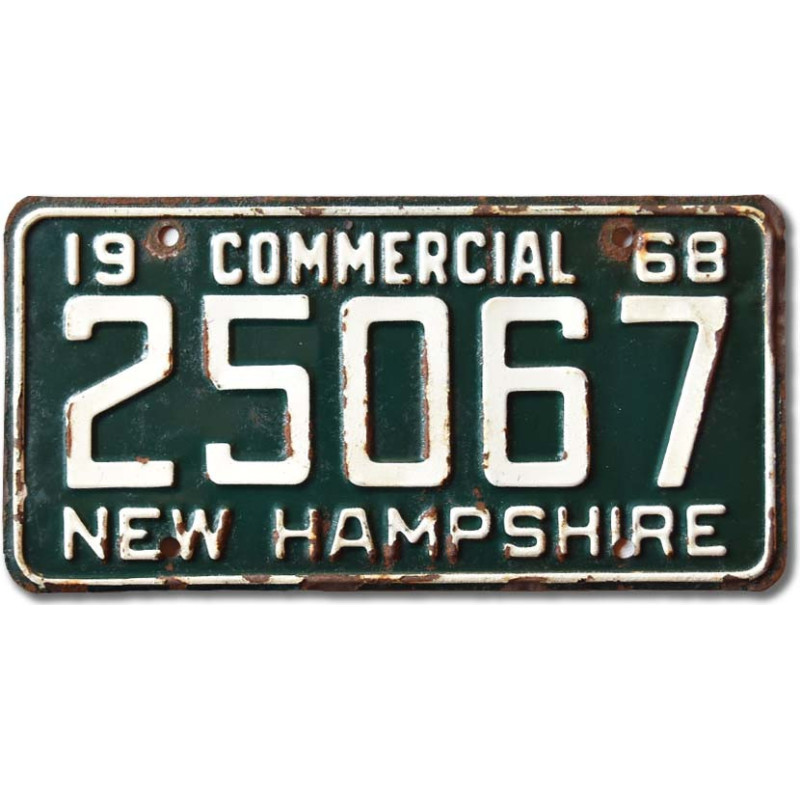 Americká SPZ New Hampshire 1968 Green 25067