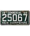Americká SPZ New Hampshire 1968 Green 25067