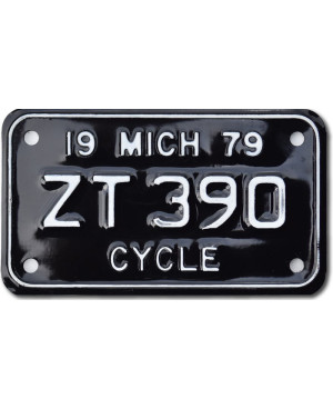 Americká SPZ Michigan 1979 Black ZT 390
