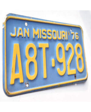 Americká SPZ Missouri 1976 Blue A8T-928
