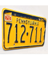 Americká SPZ Pennsylvania 1970 Yellow 712-711