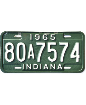 Americká SPZ Indiana 1965 Green 80A7574
