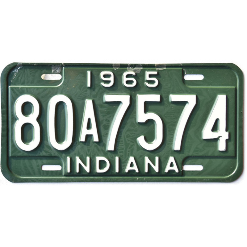 Americká SPZ Indiana 1965 Green 80A7574