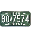 Americká SPZ Indiana 1965 Green 80A7574