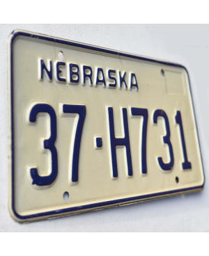 Americká SPZ Nebraska White 37-H731