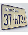 Americká SPZ Nebraska White 37-H731