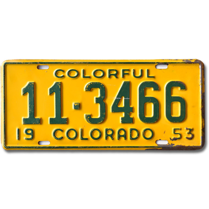Americká SPZ Colorado 1953 Colorful 11-3466