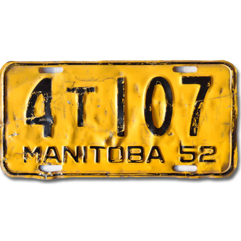 Kanadská SPZ Manitoba 1952 Yellow 4T107
