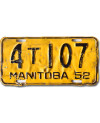 Kanadská SPZ Manitoba 1952 Yellow 4T107