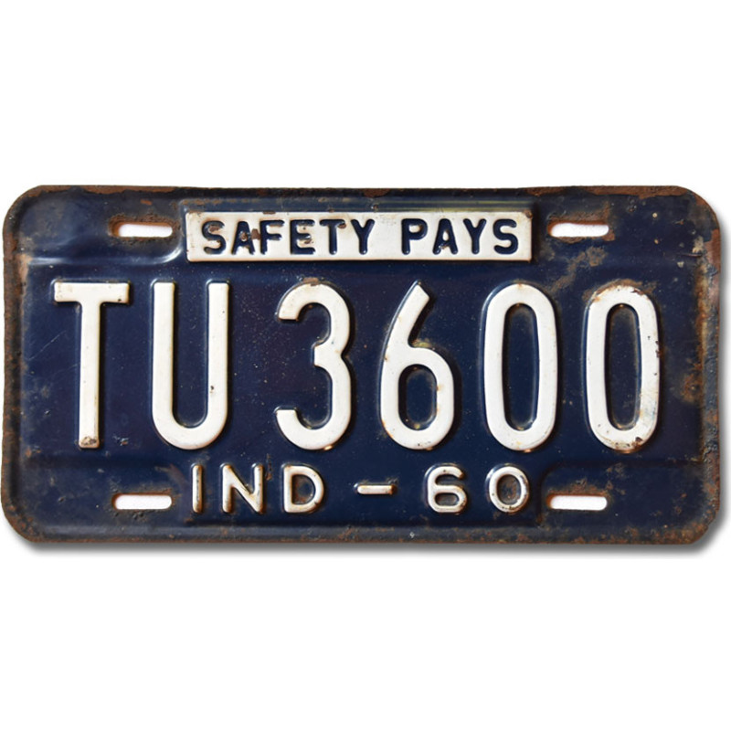 Americká SPZ Indiana 1960 Safety Pays TU 3600