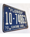 Americká SPZ Florida 1970 Sunshine State 10-74863