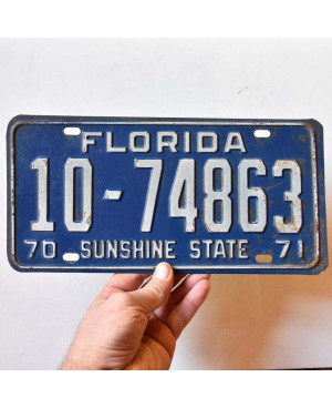 Americká SPZ Florida 1970 Sunshine State 10-74863