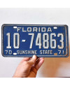 Americká SPZ Florida 1970 Sunshine State 10-74863